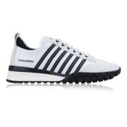 Leren Vetersneakers Gemaakt in Italië Dsquared2 , White , Heren