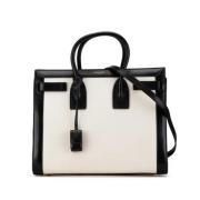 Pre-owned Leather handbags Yves Saint Laurent Vintage , White , Dames