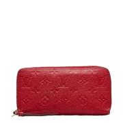 Pre-owned Leather wallets Louis Vuitton Vintage , Red , Dames