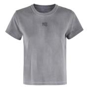 Essentiële Shrunken Tee T by Alexander Wang , Gray , Dames