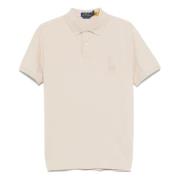 Aangepaste Slim Fit Katoenen Poloshirt Polo Ralph Lauren , Beige , Her...