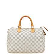 Pre-owned Canvas handbags Louis Vuitton Vintage , White , Dames