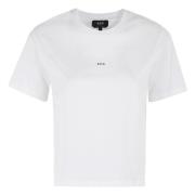 Boxy Micro Logo T-Shirt A.p.c. , White , Dames