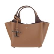 Leren handtas met T-hanger sluiting Tod's , Brown , Dames