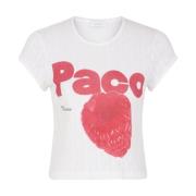 Witte T-shirts en Polos Paco Rabanne , White , Dames