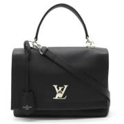 Pre-owned Leather handbags Louis Vuitton Vintage , Black , Dames