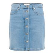 Denim Rok met Knopen InWear , Blue , Dames