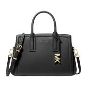 Gestructureerde leren schoudertas Michael Kors , Black , Dames