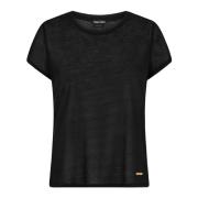 Zwarte Bamboe T-shirt met korte mouwen Tom Ford , Black , Dames