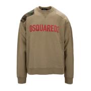 Heren Pullover Sweatshirt Dsquared2 , Beige , Heren