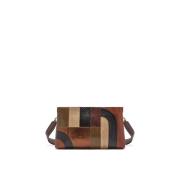 Kleine Exotische Intarsia Crossbody TAS Maliparmi , Brown , Dames