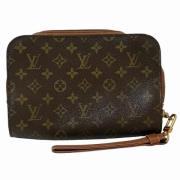 Pre-owned Canvas clutches Louis Vuitton Vintage , Brown , Dames