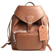 Pre-owned Leather backpacks Louis Vuitton Vintage , Brown , Heren