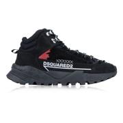 Suède Stoffen Sneakers Veters Comfortabele Schoenen Dsquared2 , Black ...