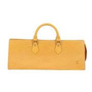 Pre-owned Leather handbags Louis Vuitton Vintage , Yellow , Dames