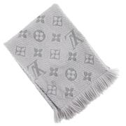 Pre-owned Wool scarves Louis Vuitton Vintage , Gray , Dames