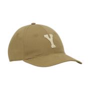 Y Patch Beige Katoenen Hoed Italië Saint Laurent , Beige , Heren