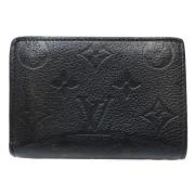 Pre-owned Leather wallets Louis Vuitton Vintage , Black , Dames