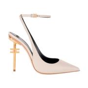 Puntige Neus Slingback Hakken Elisabetta Franchi , Beige , Dames