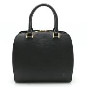 Pre-owned Leather handbags Louis Vuitton Vintage , Black , Dames