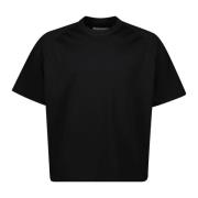 Zwarte Rechte T-shirt Lente-Zomer 2025 Sacai , Black , Heren