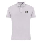 Paarse Katoenen Poloshirt Korte Mouw Stone Island , Purple , Heren