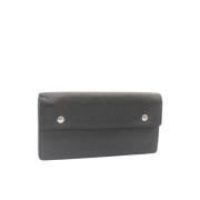 Pre-owned Leather wallets Louis Vuitton Vintage , Black , Dames