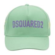 Snapback Baseball Cap Geborduurd Logo Dsquared2 , Green , Unisex