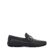 Gancini Leren Loafers Salvatore Ferragamo , Black , Heren