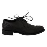 Elegante Bordeaux Wingtip Derby Schoenen Dolce & Gabbana , Black , Her...