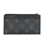 Pre-owned Leather wallets Louis Vuitton Vintage , Black , Heren