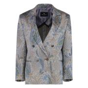 Paisley Revers Double-breasted Jas Etro , Multicolor , Dames