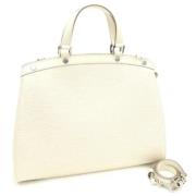 Pre-owned Leather louis-vuitton-bags Louis Vuitton Vintage , White , D...