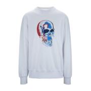 Sweatshirt met Grafische Print van Katoen Alexander McQueen , White , ...