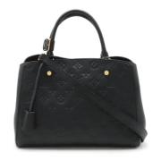 Pre-owned Leather handbags Louis Vuitton Vintage , Black , Dames