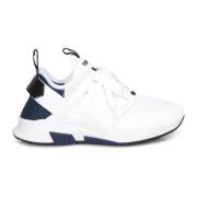 Ademende mesh sneakers met leren details Tom Ford , White , Heren