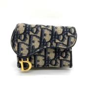 Pre-owned Canvas wallets Dior Vintage , Blue , Dames