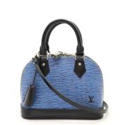 Pre-owned Leather handbags Louis Vuitton Vintage , Blue , Dames