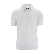 Heren Polo Shirt met knopen Fay , White , Heren