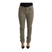 Groene Skinny Jeans met lage taille Ermanno Scervino , Green , Dames