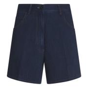 Blauwe Shorts voor Vrouwen Forte Forte , Blue , Dames