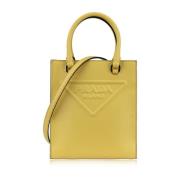 Stijlvolle leren schoudertas Prada , Yellow , Dames