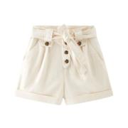 Stretch Twill Shorts met Unieke Afwerking Woolrich , Beige , Dames