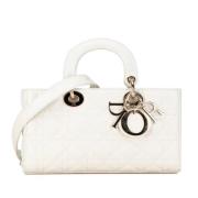 Pre-owned Leather handbags Dior Vintage , White , Dames