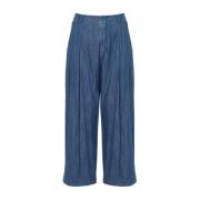 Sophie Wide Leg Pants Max Mara , Blue , Dames