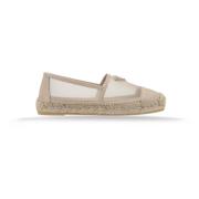 Mesh Slip-On Espadrilles Prada , Beige , Dames