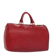 Pre-owned Leather handbags Louis Vuitton Vintage , Red , Dames