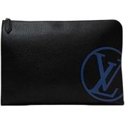 Pre-owned Leather clutches Louis Vuitton Vintage , Black , Dames