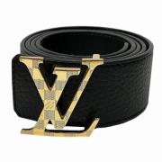 Pre-owned Leather belts Louis Vuitton Vintage , Black , Heren