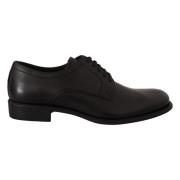 Elegante Zwarte Derby Schoenen Dolce & Gabbana , Black , Heren